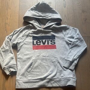 Levi's Gray Hoodie with Navy and Red Logo